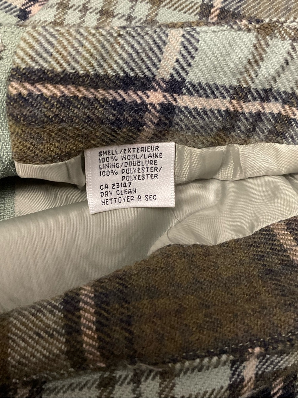 Talbots Plaid Midi Wrap Skirt 100% wool - Picture 5 of 5